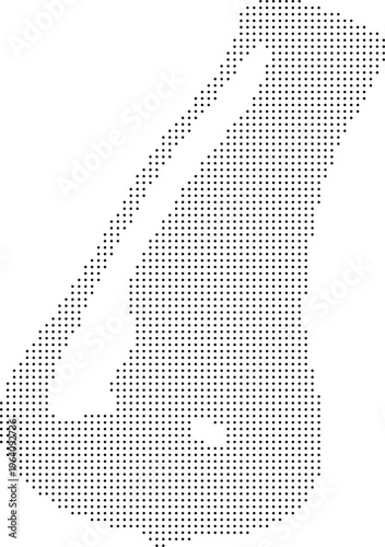 Pencil sharpener pixeleted bitmap dither halftone dotted vector icon illustration isolated on white