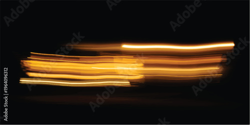 A golden pen rests on paper against a colorful backdrop of orange energy and blurred motion lines that create a wave pattern of light and artistic texture