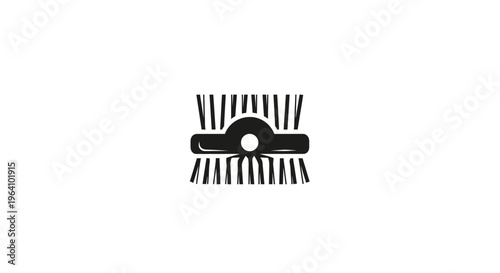 A black and white illustration of a comb.