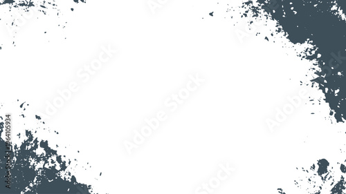 Dark grey grunge texture corners on white background