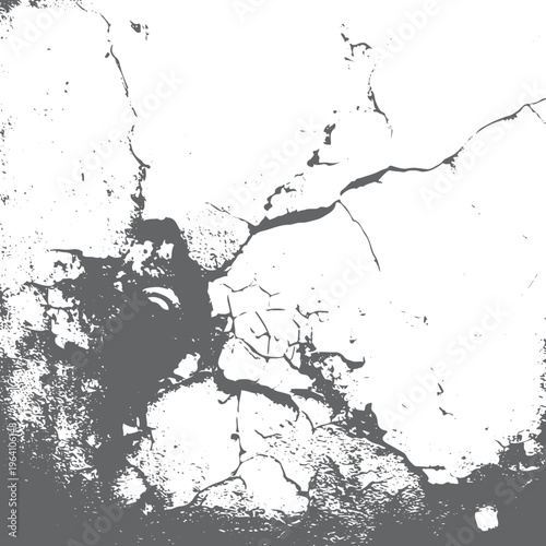 Distressed monochrome texture with deep cracks and weathered concrete surface patterns