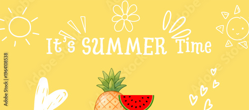 Summer time vector template design. It's summer time 
