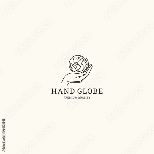 Hand globe logo icon design template vector illustration Free Download Hand globe logo icon design template vector illustration - GFXLoad
