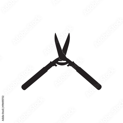 Hadge shears silhouette vector illustration on white background