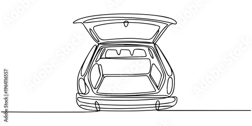 Single continuous line drawing cabriolet car. Luxury sport business comfortable cabrio automobile supercar. Classic retro motor vehicle model. Dynamic one line draw graphic design vector illustration