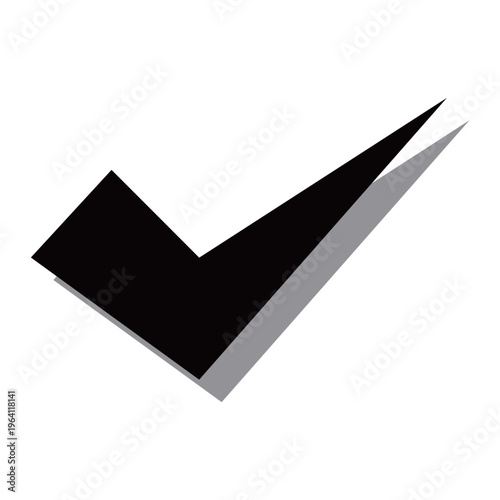 黒いシルエットのチェックマーク