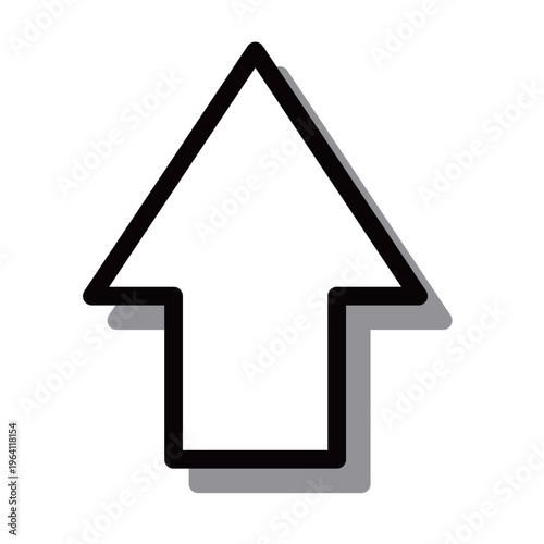 影ありの上向き矢印