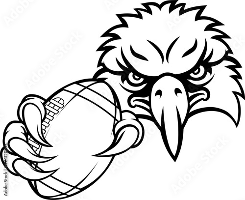 An eagle or hawk or falcon American football bald eagles mascot