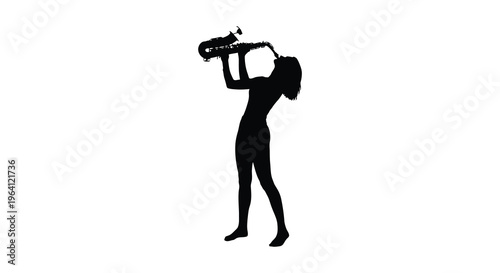 A musician passionately plays the saxophone in a dramatic silhouette