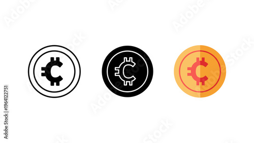 three currency symbols dollar euro and ruble in flat design vector illustration