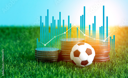business in football club and soccer team manager, online sport betting concept
