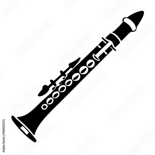 english horn silhouette icon illustration for woodwind music instrument orchestra band and performance design