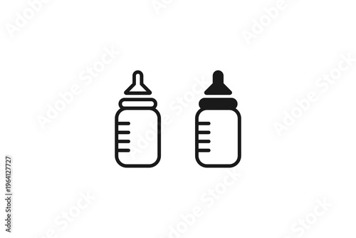 Cuadro en lienzo Nursing bottle icon for infant feeding, childcare, and maternity needs