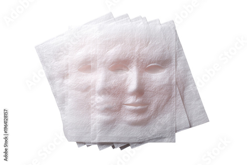 A stack of white paper with a face drawn on it. The face is upside down and the paper is folded in half, png