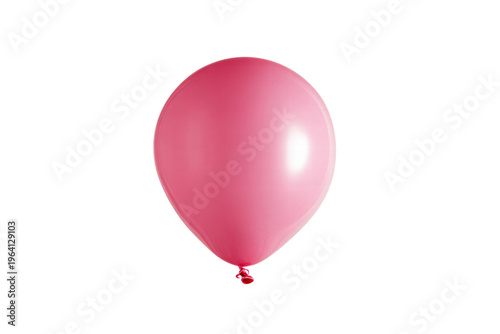 A pink balloon is floating in the air. The balloon is the only object in the image. The image has a light and airy mood,png