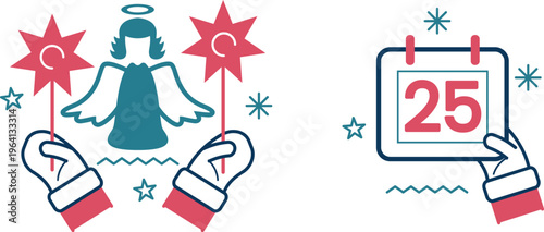 Celebrating the 25th day with magical holiday cheer and festive decorations