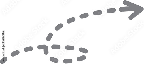 Paper airplane flying with a dotted line Illustration of blue paper plane arrows and dotted line paths featuring origami aircraft and simplistic airplane with dash trajectory trails symbolizing cute