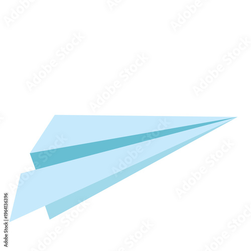 Paper airplane flying with a dotted line Illustration of blue paper plane arrows and dotted line paths featuring origami aircraft and simplistic airplane with dash trajectory trails symbolizing cute