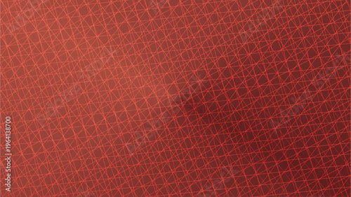 Abstract red background with geometric lattice pattern created by intersecting thin lines across gradient surface for modern digital design projects professional graphics and presentation