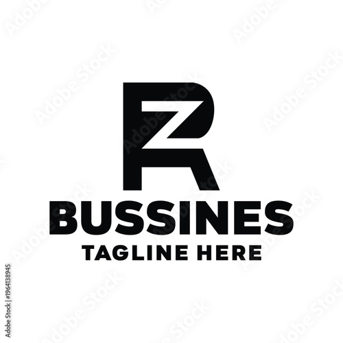 Letter R and Z logo Business Design symbol Graphic Vector