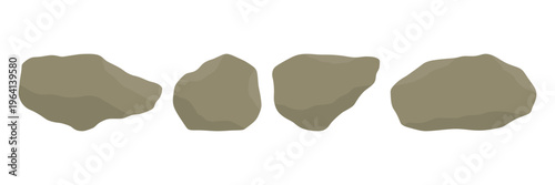 Brown rock specimen set. Stone samples