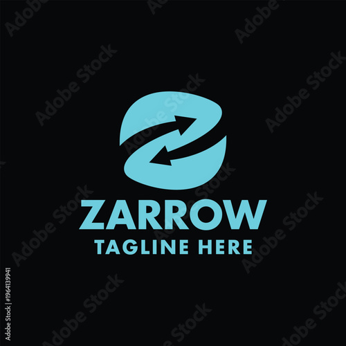 Letter Z Arrow Tech logo Technology Business Design symbol Graphic Vector