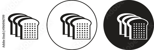 Bread slices icon. flat illustration of vector icon for web UI UX