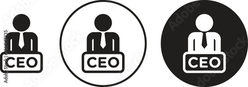 CEO icon. flat illustration of vector icon for web UI UX