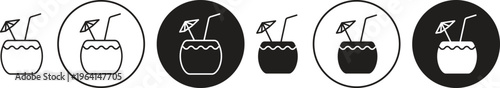 Coconut drink icon. flat illustration of vector icon for web UI UX