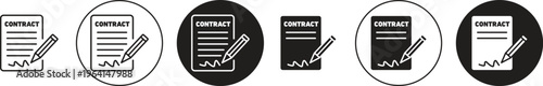 Contract icon. flat illustration of vector icon for web UI UX