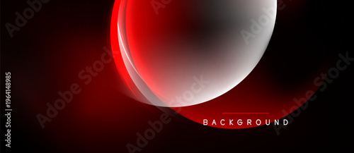 Abstract red design. Smooth curves create dynamic visual effect. Dark background emphasizes bright shapes, modern aesthetic.