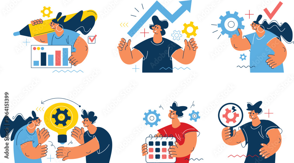 Fototapeta premium Collaborative innovation and creativity through modern technology and teamwork