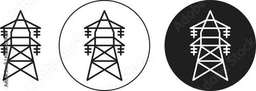 Electrical tower icon. flat illustration of vector icon for web UI UX
