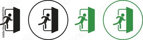 Exit icon. flat illustration of vector icon for web UI UX