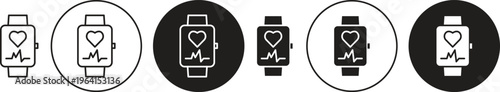 Fitness smart watch icon. flat illustration of vector icon for web UI UX