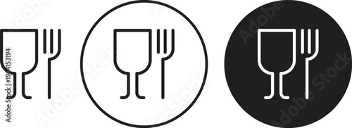 Food safe mark icon. flat illustration of vector icon for web UI UX