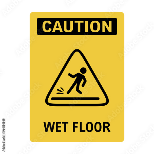 caution wet floor sign