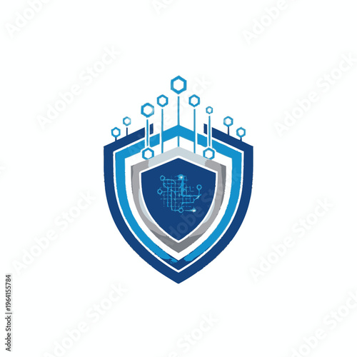 Digital Shield Security Technology Network Protection.