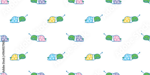 dinosaur seamless pattern t-rex Tyrannosaurus rex sleeping blanket cartoon vector character doodle illustration wrapping paper tile background repeat wallpaper scarf isolated design