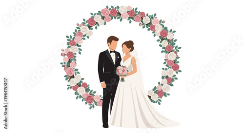 Elegant Bride and Groom in Wedding Attire 3.