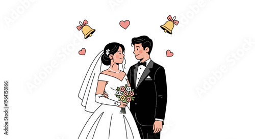 Elegant Bride and Groom on Wedding Day 2.