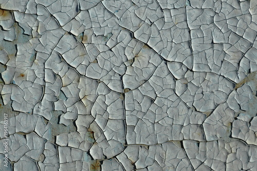Cracked Gray Peeling Paint with Rust, Weathered Grunge Texture i