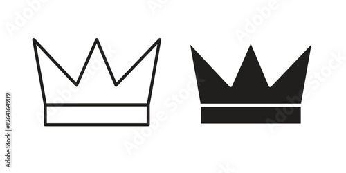 Crown icon collection on white background. Vector icon art.
