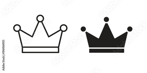 Crown icon collection on white background. Vector icon art.