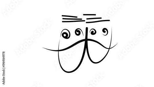 symbol of drama, black isolated silhouette