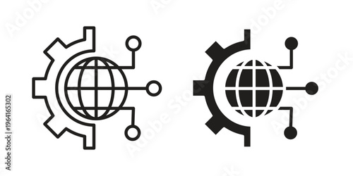 Digital transformation icon collection on white background. Vector icon art.