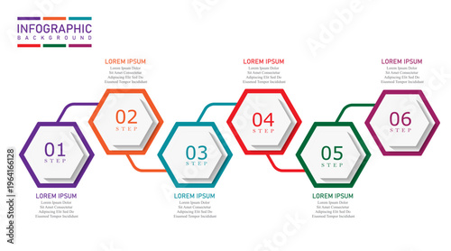 Business infographic template with hexagonal shape vector elements in up-down direction | 3 steps timeline marketing chart | Modern blue diagram vector illustration for organization 