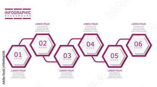 Business infographic template with hexagonal shape vector elements in up-down direction | 3 steps timeline marketing chart | Modern blue diagram vector illustration for organization 