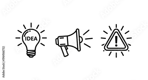 Innovative idea alert notification concept