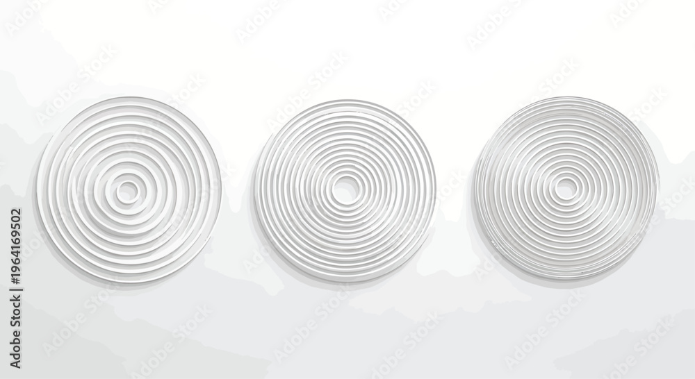 Fototapeta premium White Concentric Circle Patterns